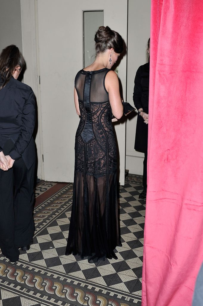 Pippa Middleton from back in black dress