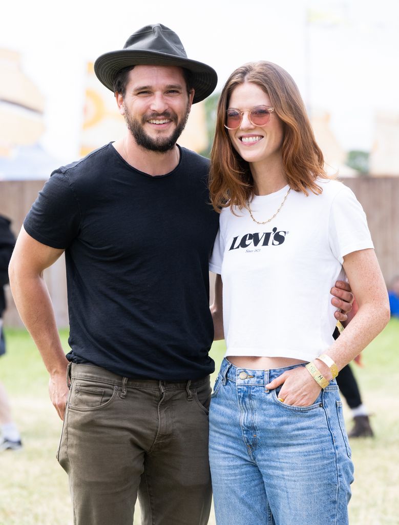 Kit Harington and Rose Leslie at Glastonbury