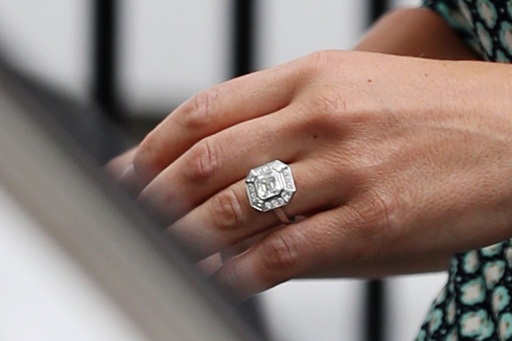 A close-up of Pippa Middleton's ring