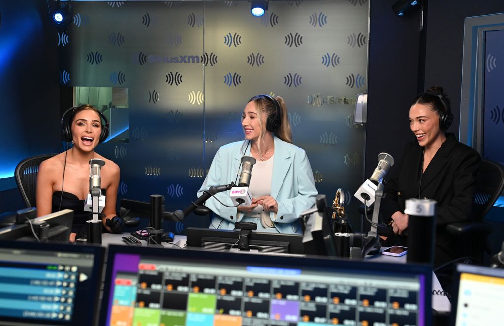 NEW YORK, NEW YORK - NOVEMBER 08: (EXCLUSIVE COVERAGE) (L-R) Olivia Culpo, Aurora Culpo and Sophia Culpo visit "The Morning Mash Up" at SiriusXM Studios to promote their new reality show "The Culpo Sisters" on November 08, 2022 in New York City. (Photo by Slaven Vlasic/Getty Images)