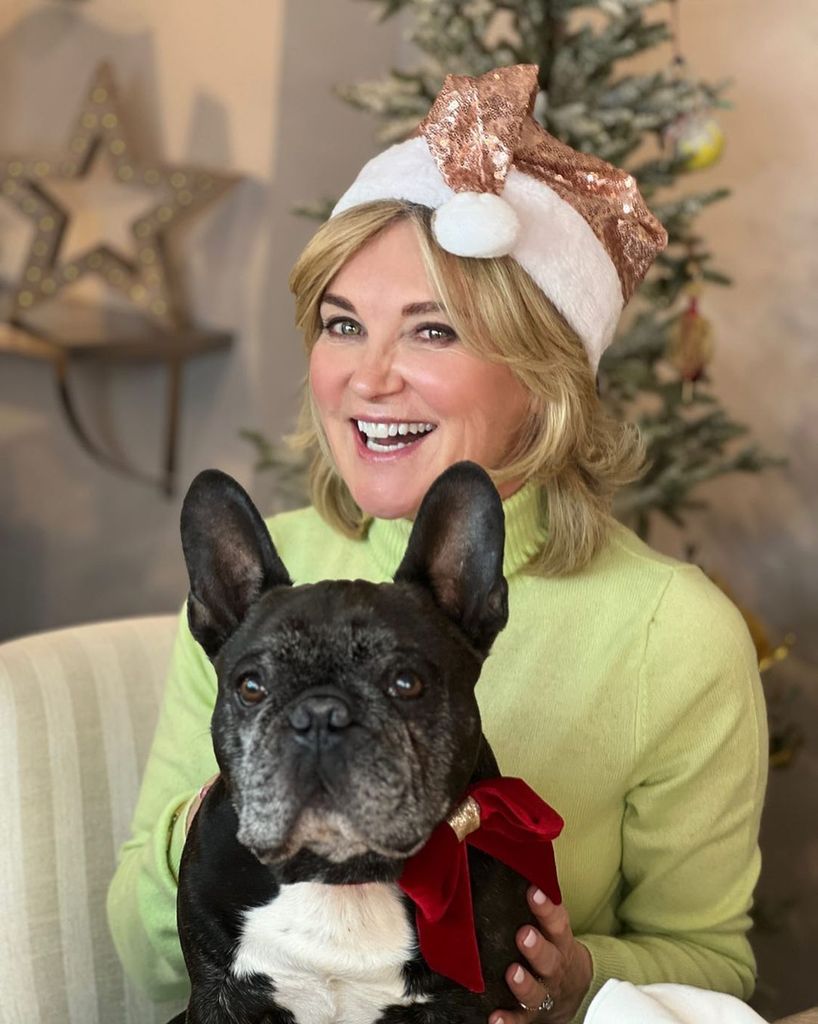 Anthea Turner with her dog, Soho