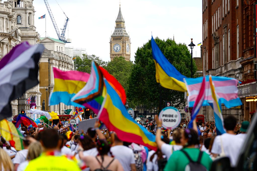 People celebrating London Pride