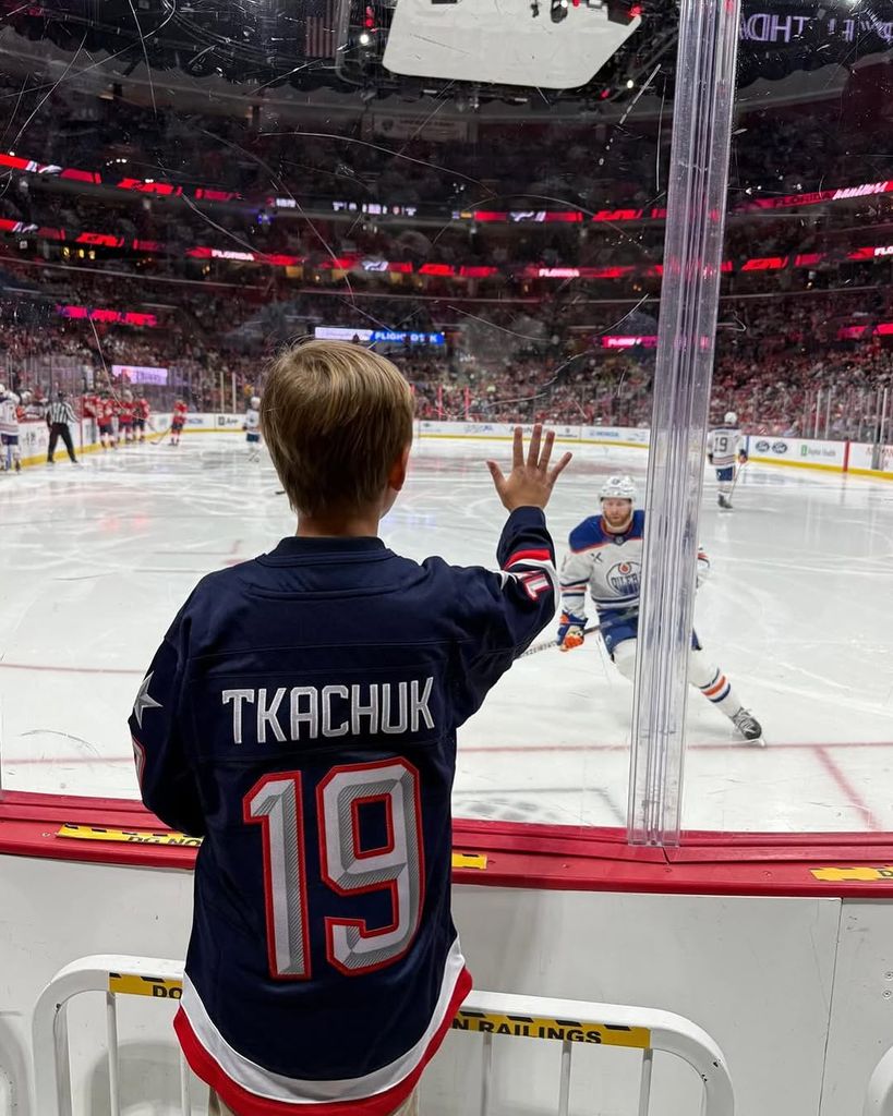 Ivanka's son enjoyed watching an ice hockey match