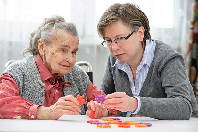 woman with carer jigsaw puzzle