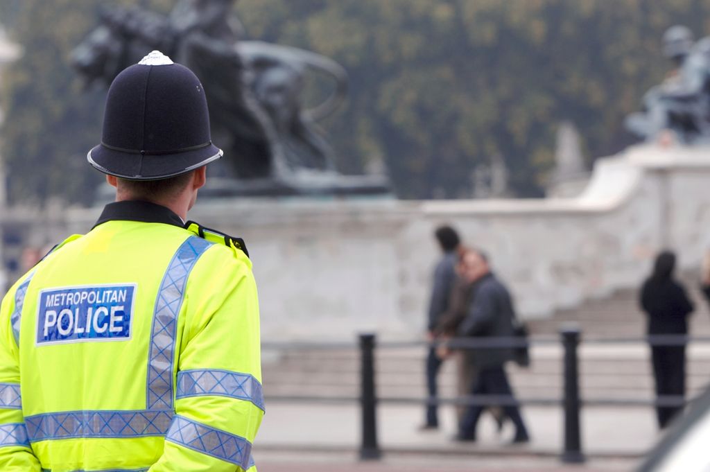 The MET police officer from behind