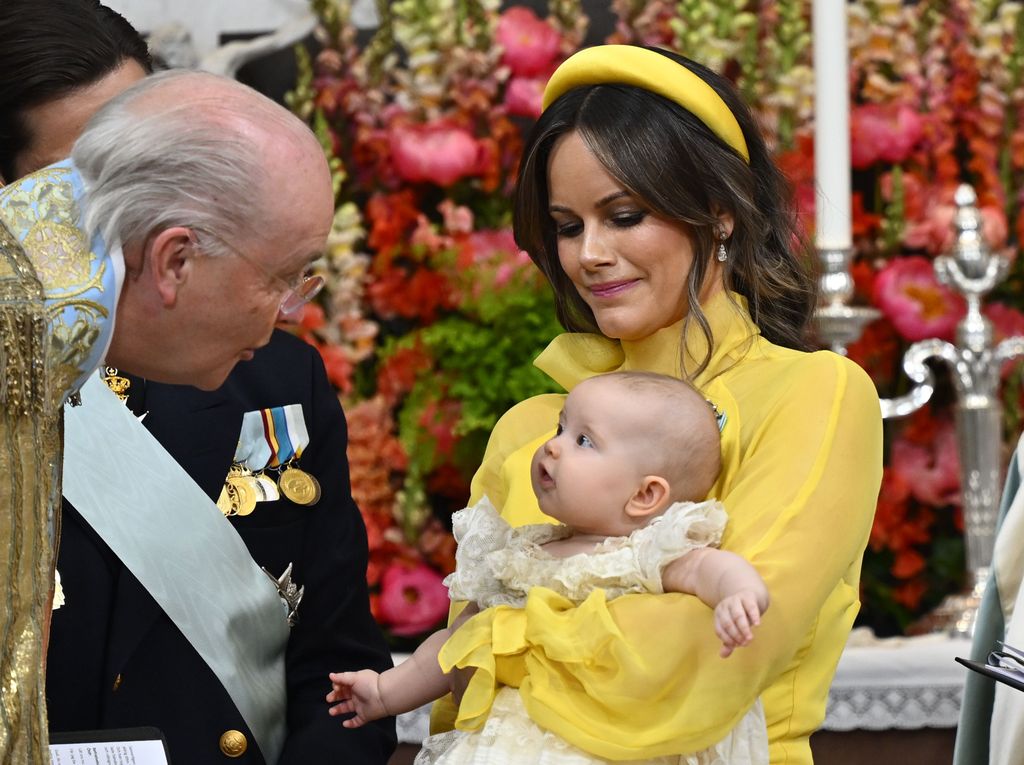 Princess Sofia with her daughter Princess Ines and Chaplain Johan Dalman
