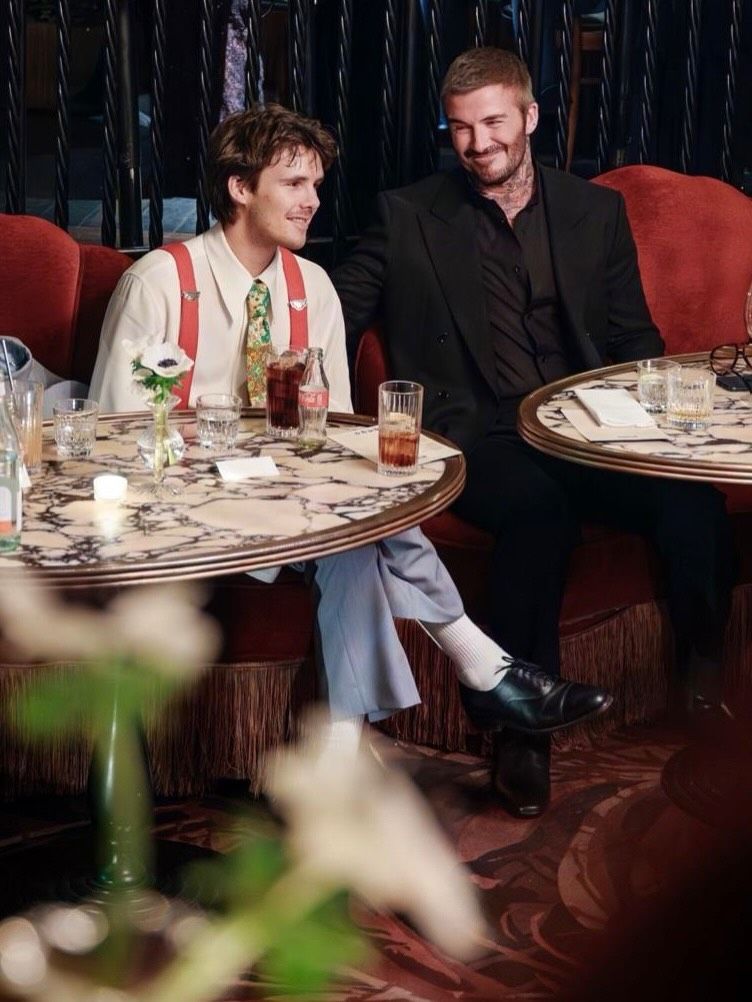 Фотография Дэвида Бекхэма и Круза Бекхэма.