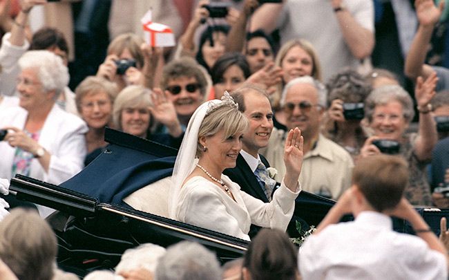 Prince Edward and Sophie Wessex on their wedding day