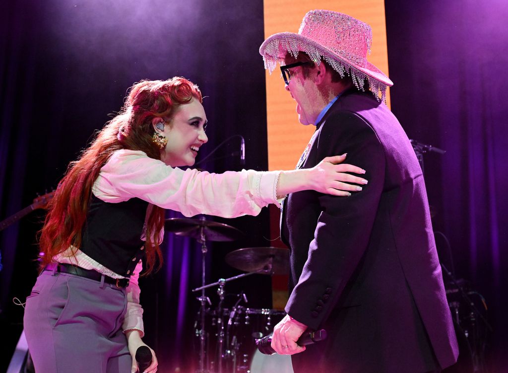 Elton says he uses his iPad to connect with his close friends including popstar Chappel Roan