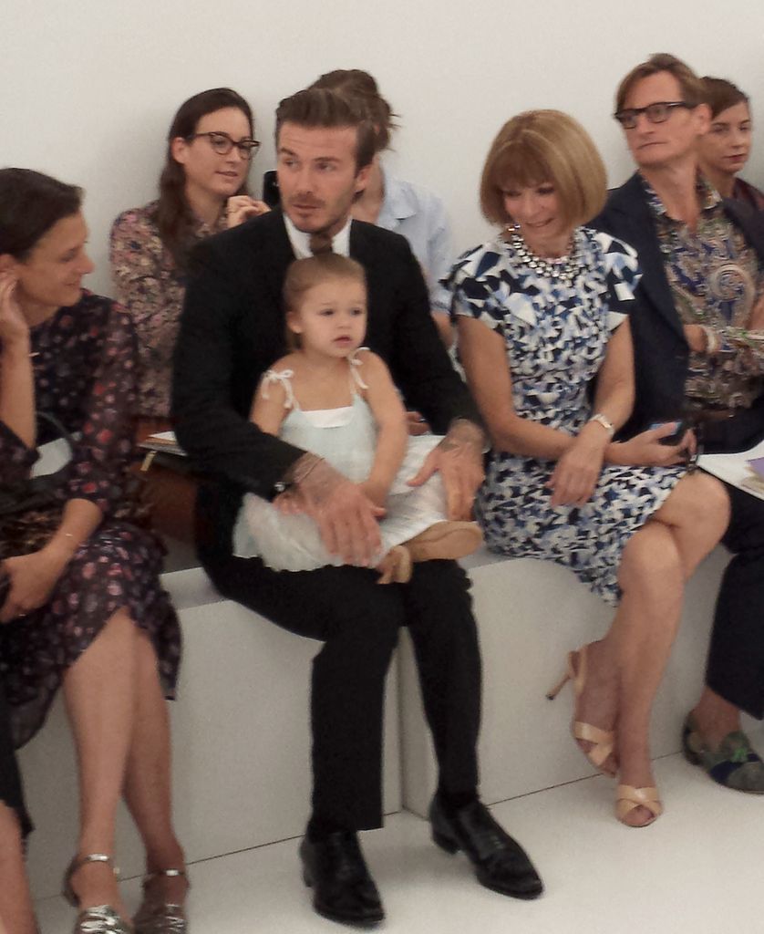 David Beckham took daughter Harper to Victoria Beckham show in New York when she was only two years old.