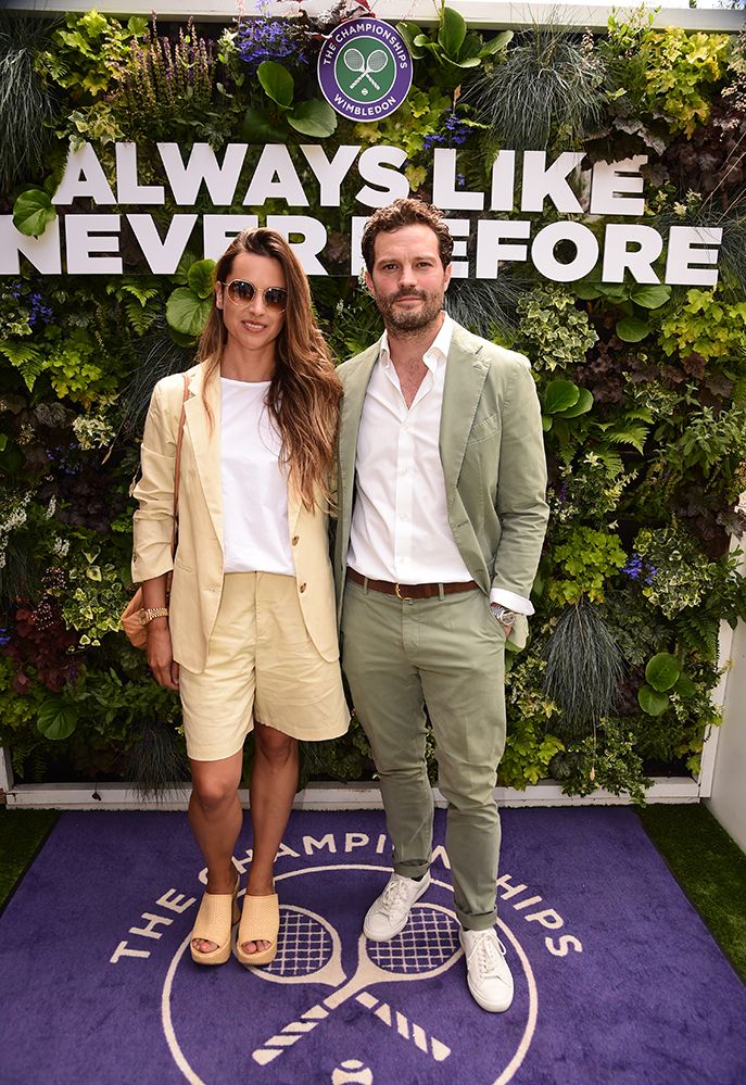 Jamie Dornan and Amelia Warner at Wimbledon