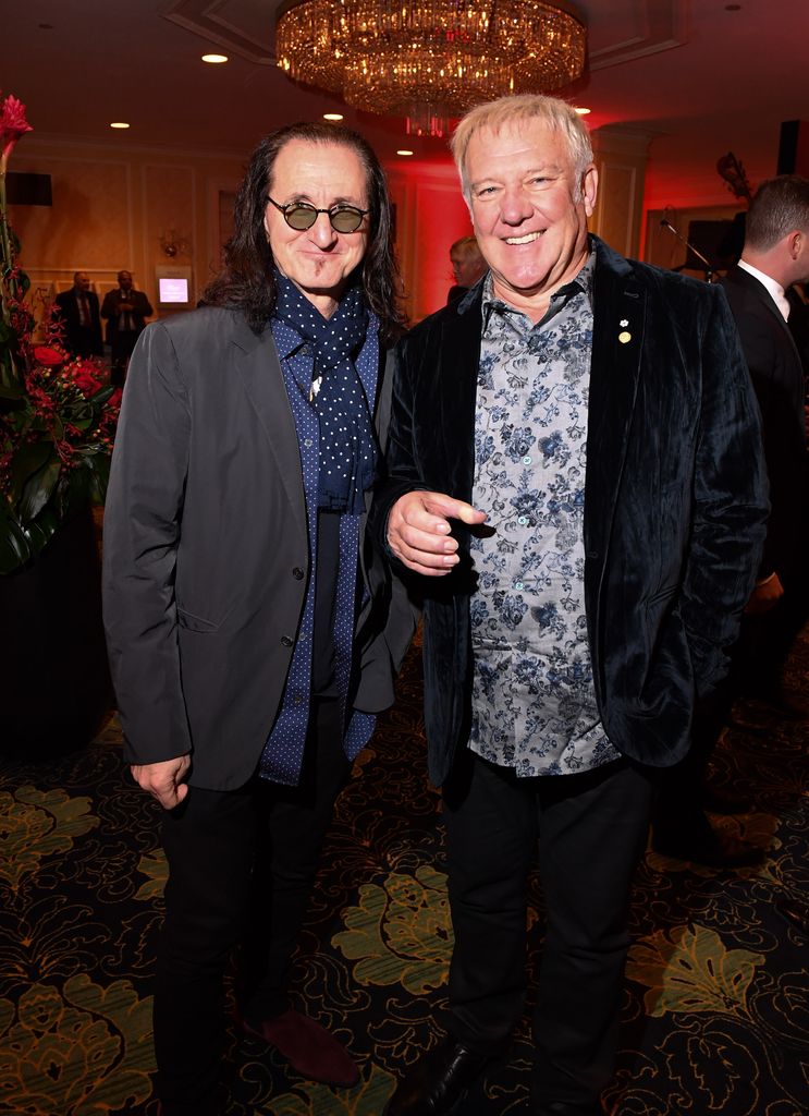 Geddy Lee and Alex Lifeson from the band "RUSH"  attend 2018 Canada's Walk Of Fame Awards held at Sony Centre for the Performing Arts on December 1, 2018 in Toronto, Canada
