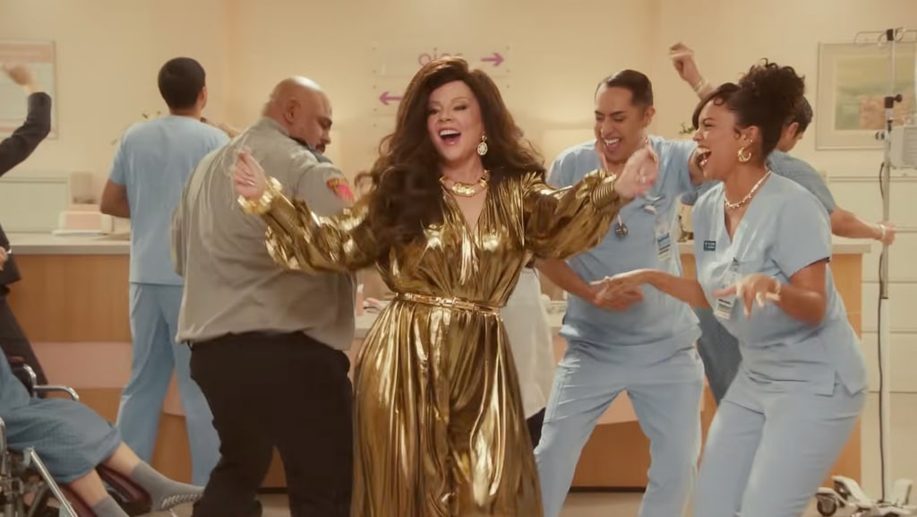 melissa mccarthy gold gown super bowl ad
