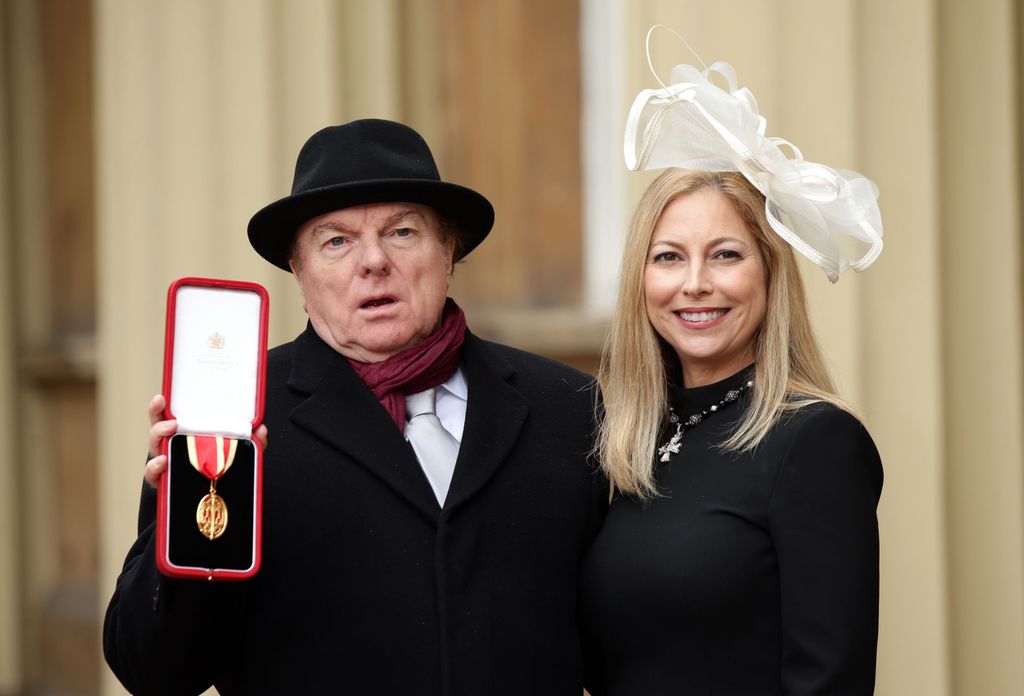 LONDON, UNITED KINGDOM - FEBRUARY 4:  Singer, songwriter and musician Sir Van Morrison at Buckingham Palace, London, with daughter Shana Morrison after he was knighted by the Prince of Wales on February 4, 2016 in London, England. (Photo by Yui Mok - WPA Pool /Getty Images)