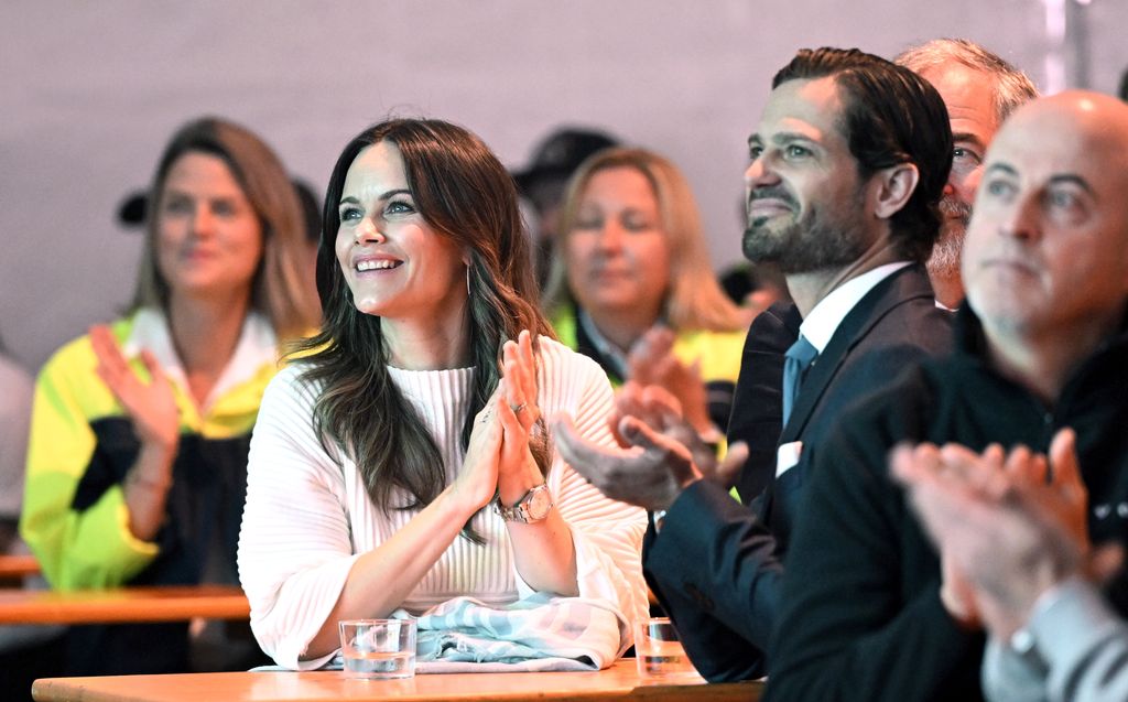 Prince Carl Philip and Princess Sofia applaud