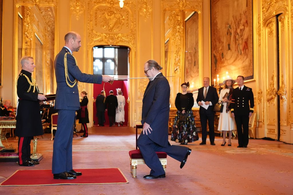 Prince William knighting Gary Oldman