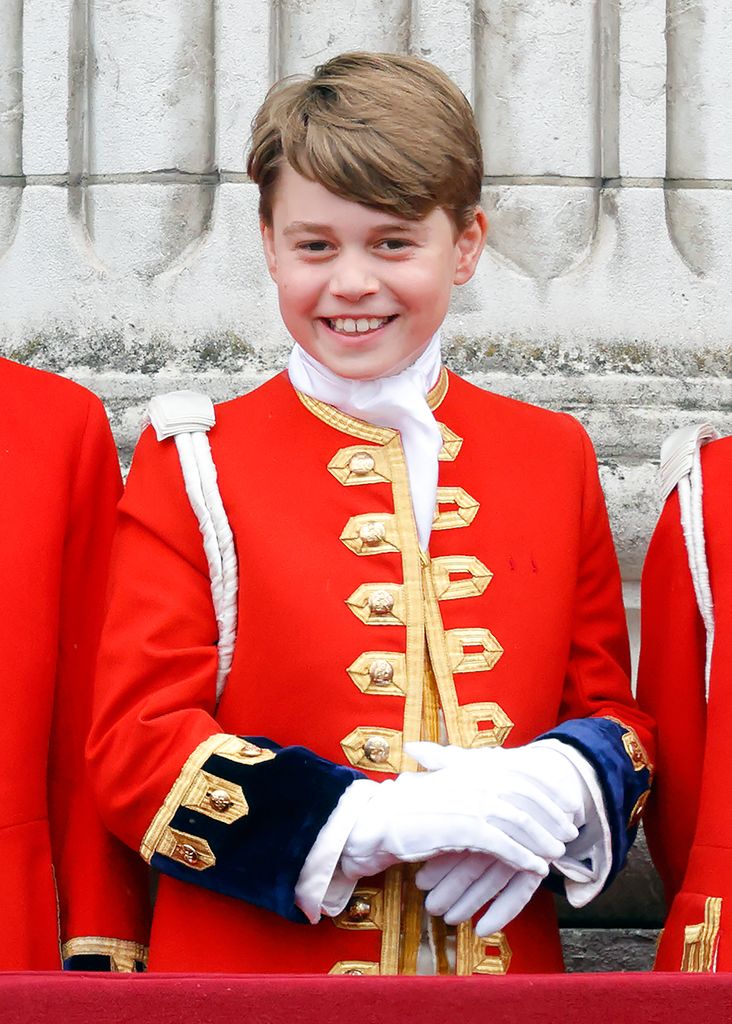 Prince George in red uniform