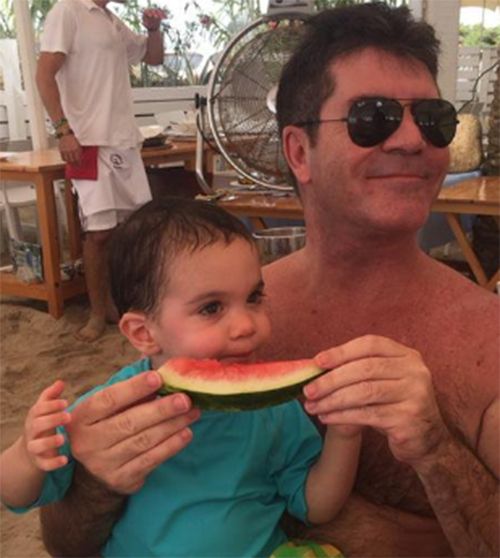 Simon Cowell pictured with his son Eric