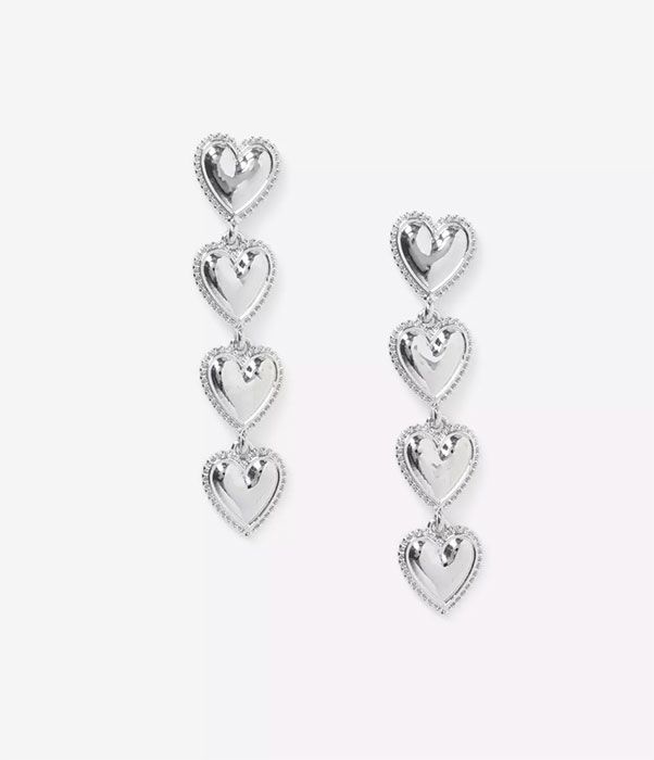 topshop heart earrings