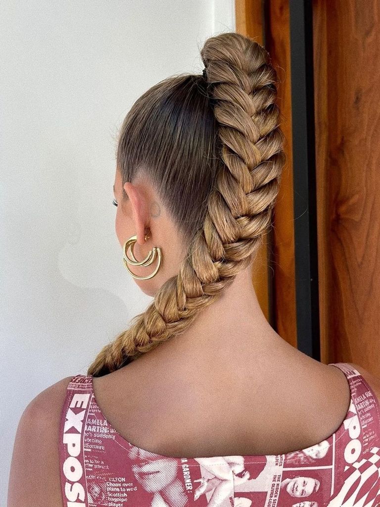 @hairbyruslan shares an image of her hair in a fishtail braid