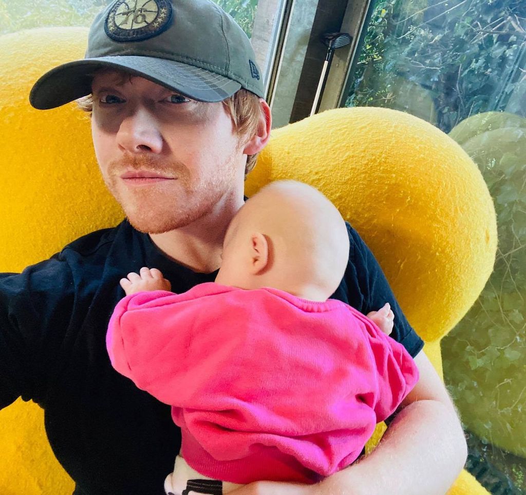 Rupert Grint shares an image of his first newborn daughter in 2020 on social media