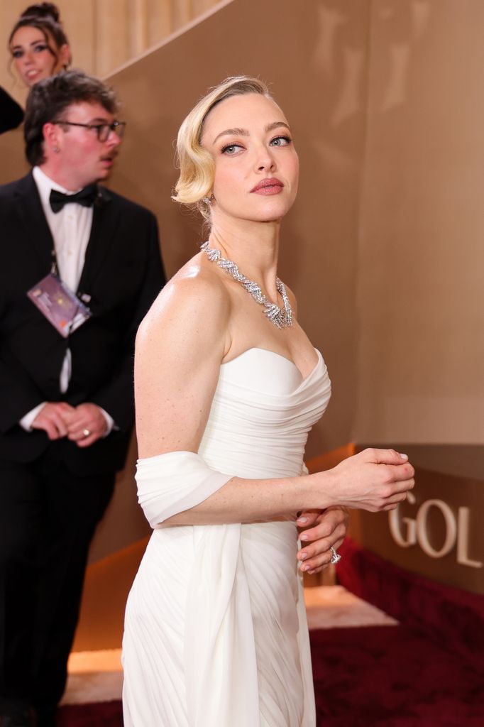 Amanda Seyfried at the 83rd Annual Golden Globes held at The Beverly Hilton on January 11, 2026 in Beverly Hills, California