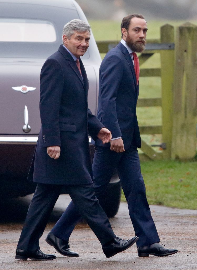 Michael and James Middleton walk to church on Christmas Day 2016