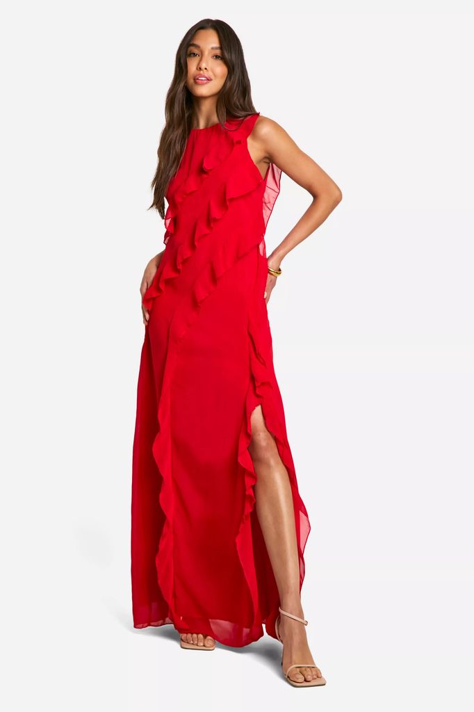 Boohoo vestido vermelho