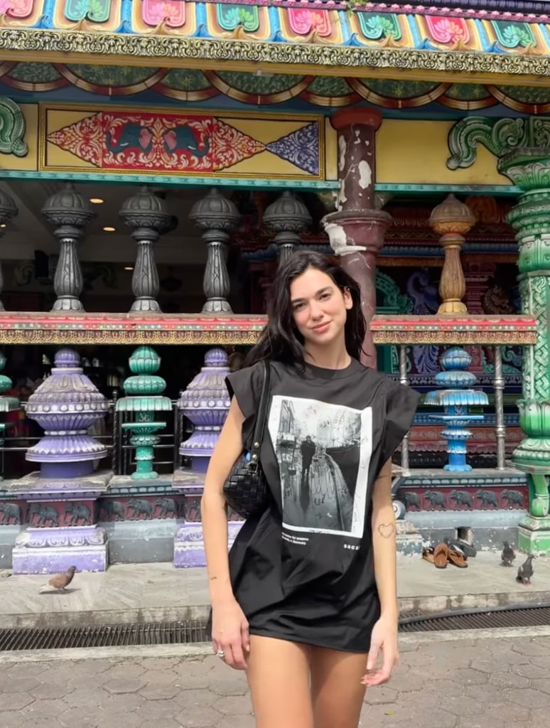 Dua lipa in a sacai t-shirt