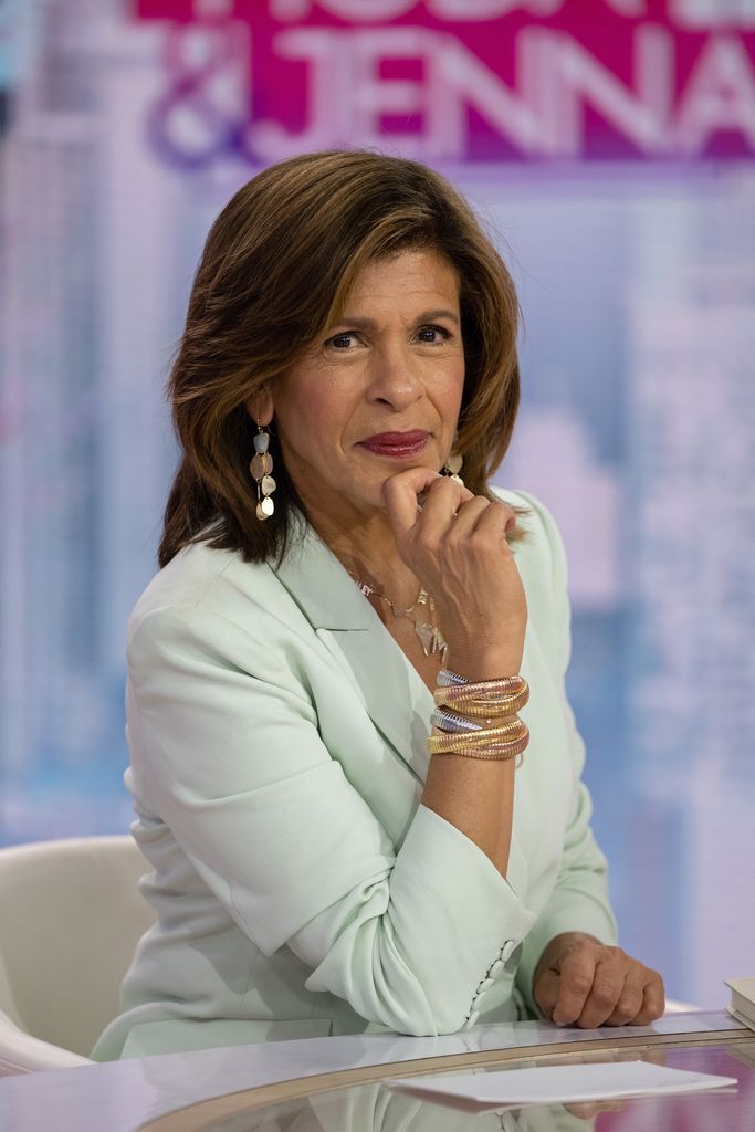 Hoda Kotb in a mint green suit on the Today Show