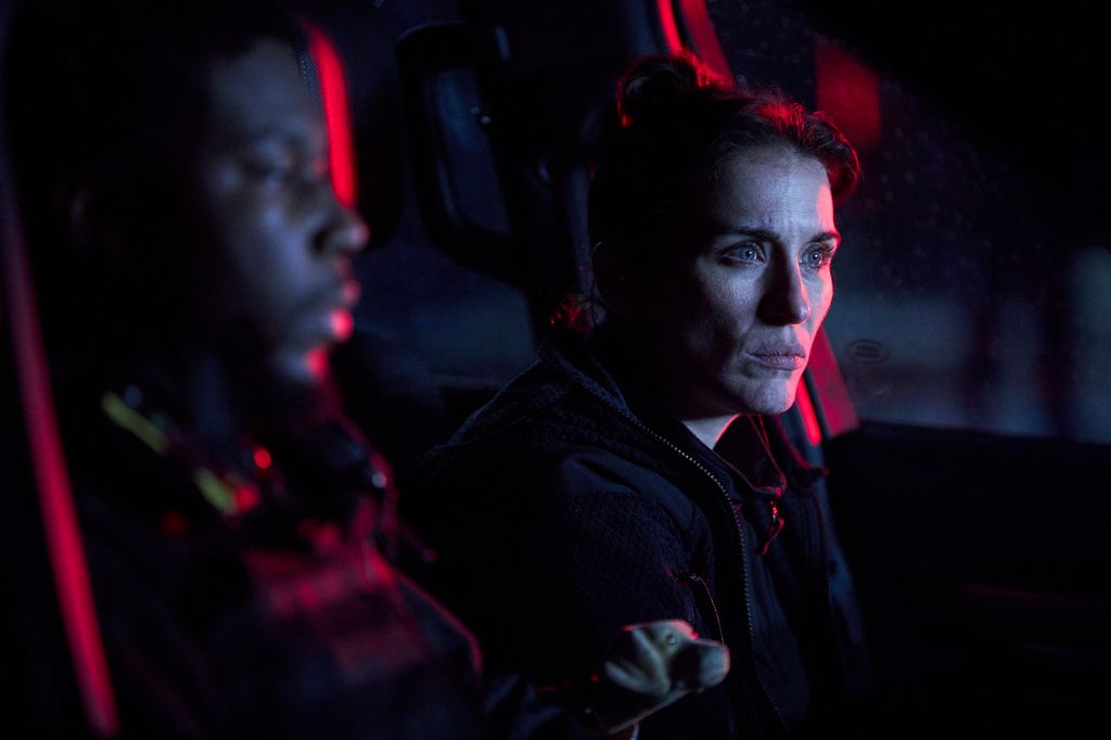 VICKY MCCLURE as Lana Washington and ERIC SHANGO as Danny in Trigger Point
