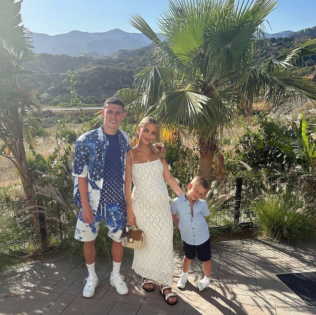 A photo of Phil Foden with his family