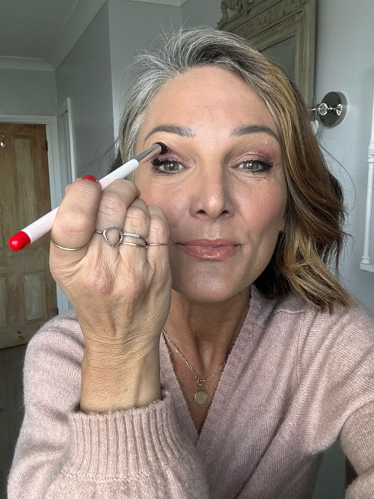 Donna tweaked her makeup routine to wear her grey hair with confidence
