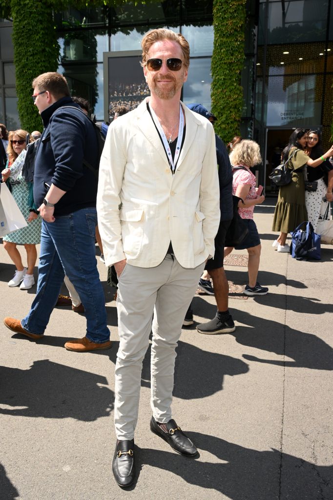 Damian Lewis attends day eight of Wimbledon
