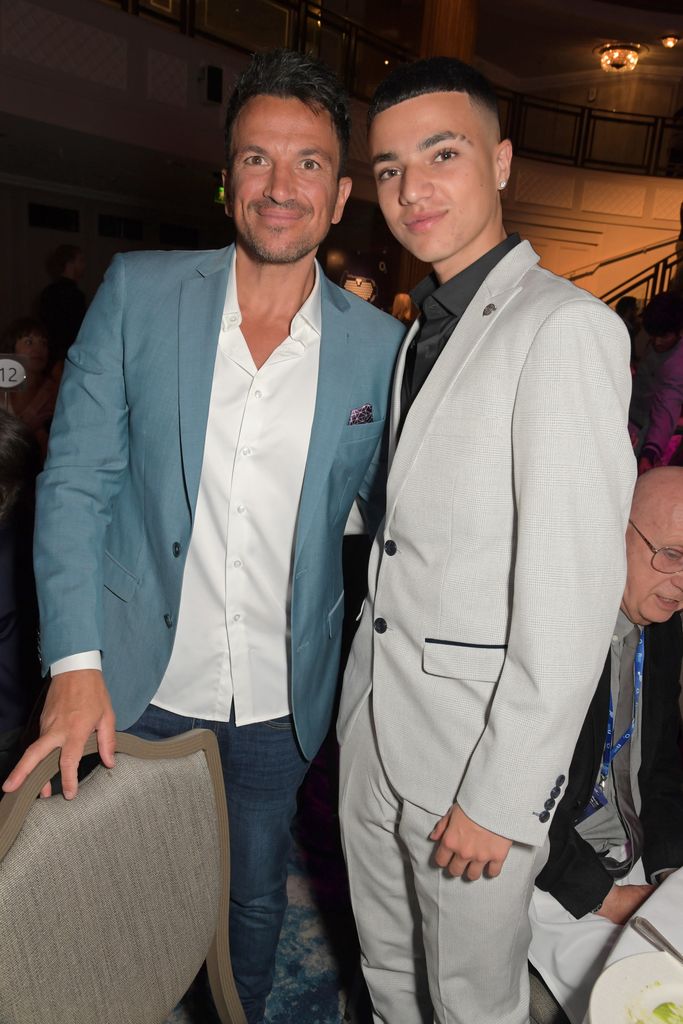 Peter Andre stood with Junior Andre