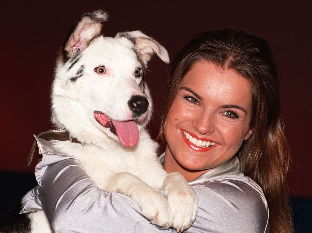 Blue Peter presenter Katy Hill with the childrens programme's latest recruit, Mabel. The ten-month-old Border Collie cross was rescued by the RSCPA just before Christmas and has been adopted by the BBC1 programme after winning Katy's heart when she appeared on the show in January.   (Photo by John Stillwell - PA Images/PA Images via Getty Images)