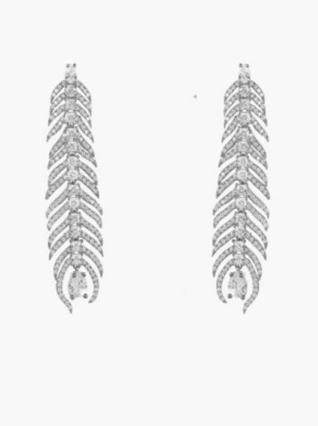 feather clip on earrings