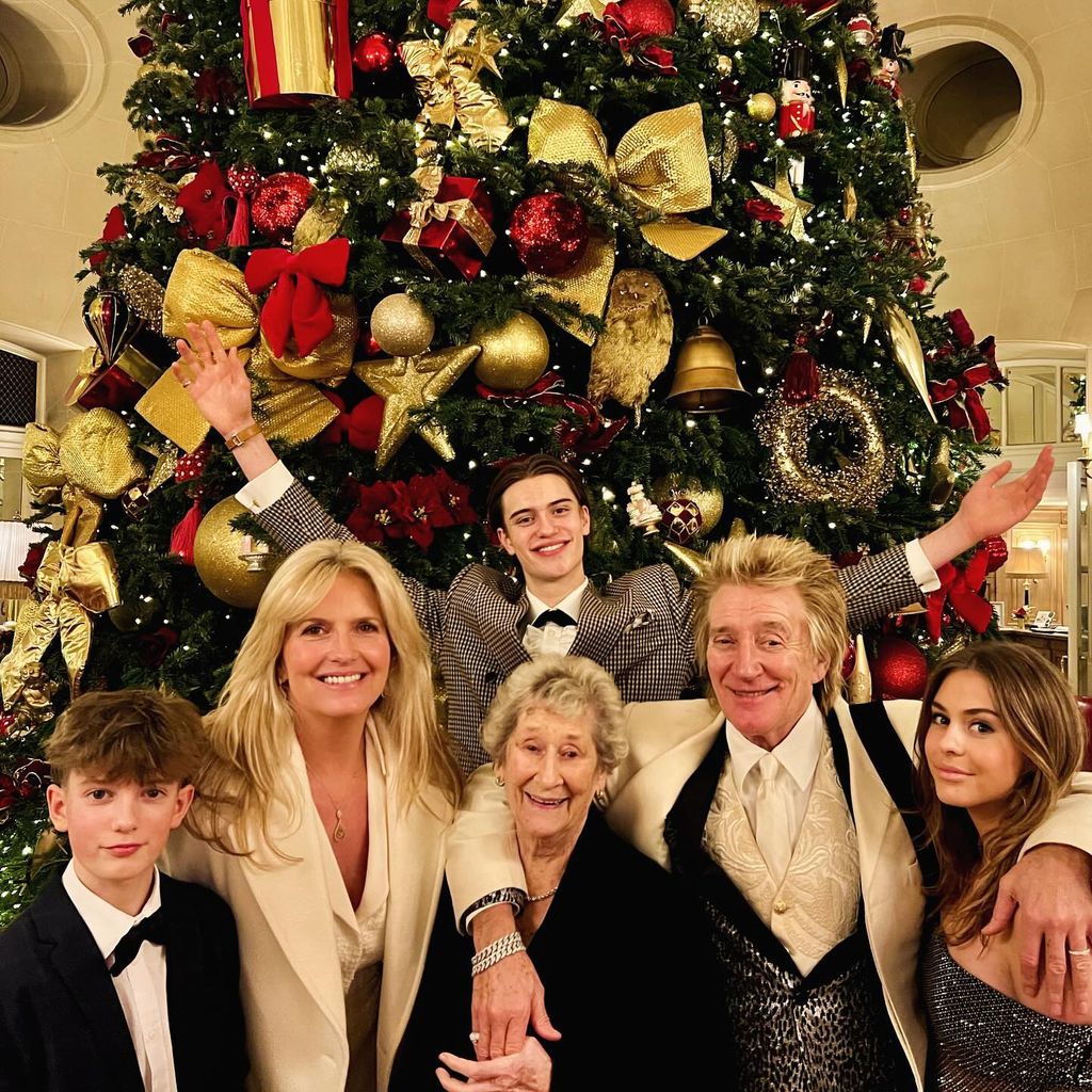 Penny Lancaster's family photo with sons Alastair, Aiden, husband Rod and sister-in-law Mary