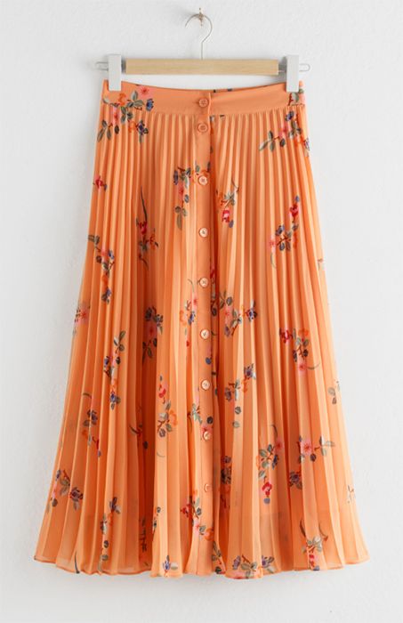 and other stories orange skirt