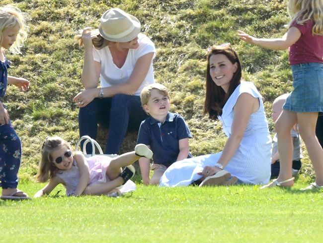 kate middleton with children at polo