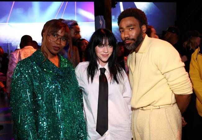 Billie Eilish with Donald Glover and Janine Nabers at the premiere of Swarm
