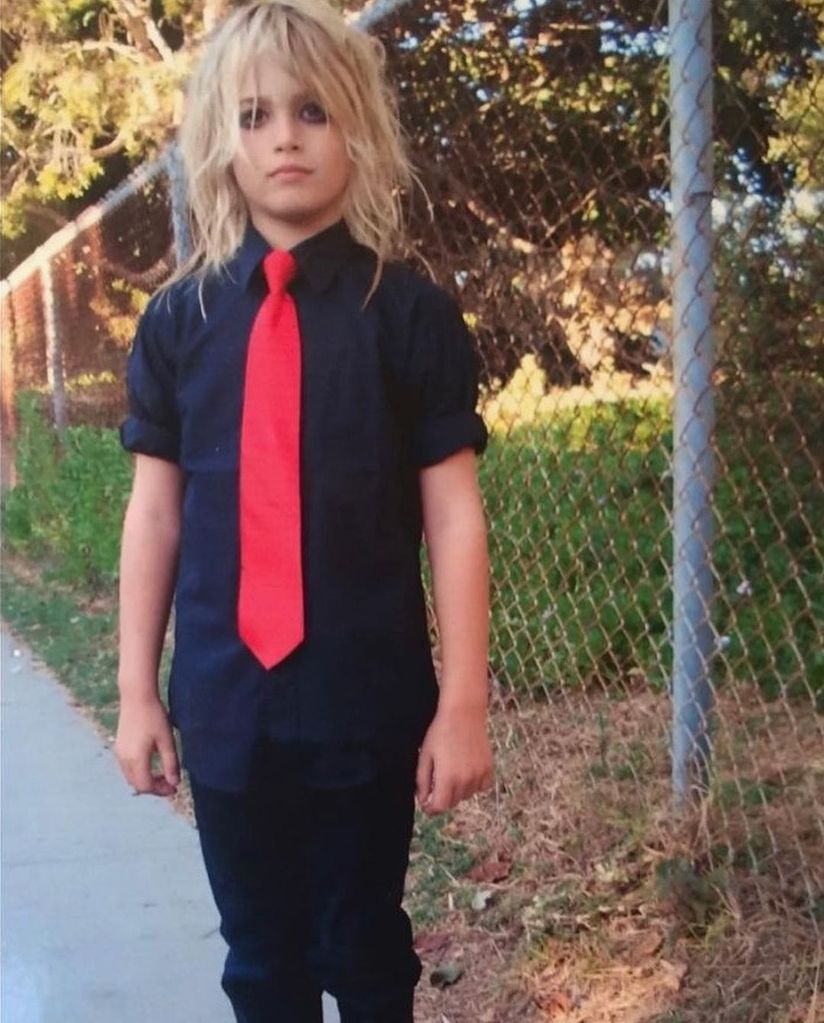 Cindy Crawford's son Presley, circa 2010, as an emo kid