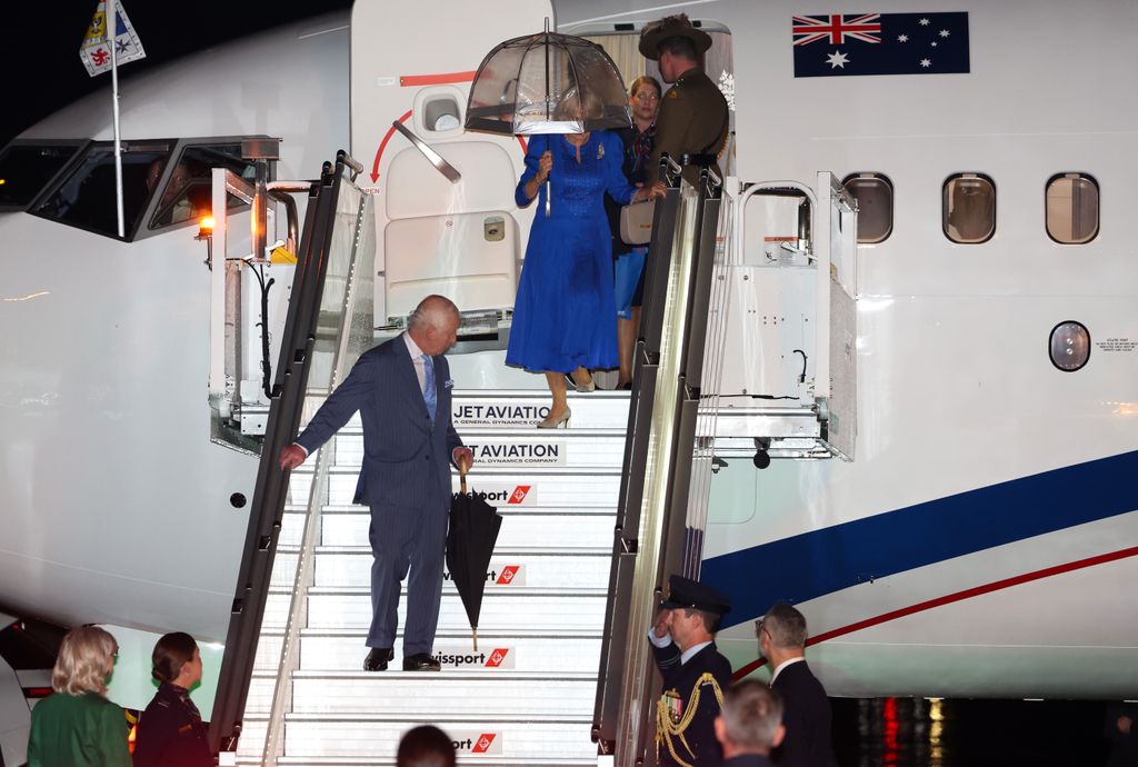 King Charles III and Queen Camilla arrive at Sydney Airport for their official welcome 