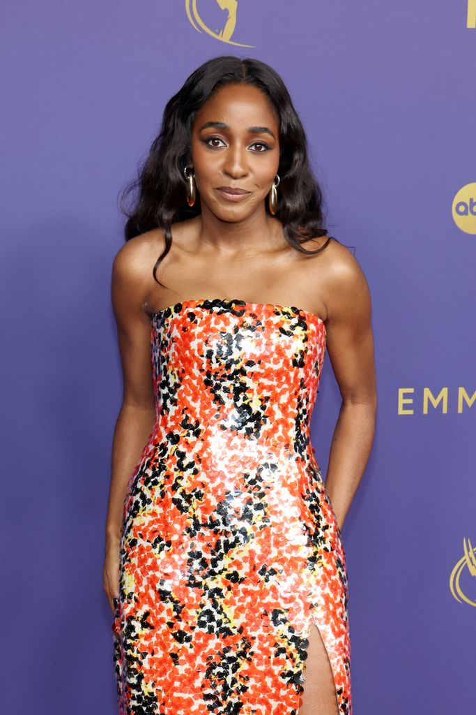 Ayo Edebiri attends the 76th Primetime Emmy Awards at Peacock Theater on September 15, 2024 in Los Angeles, California. (Photo by Kevin Mazur/Getty Images)