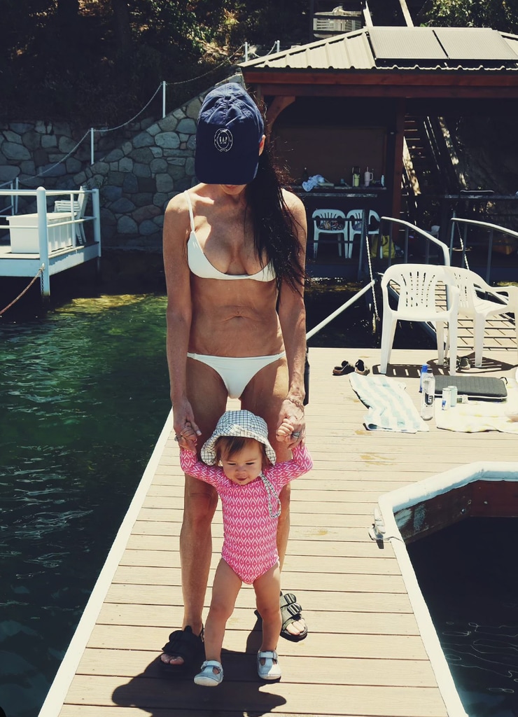 Photo shared by Rumer Willis on Instagram in July 2024 of her mother Demi Moore with her daughter Louetta as they celebrated Scout Willis' birthday in Idaho