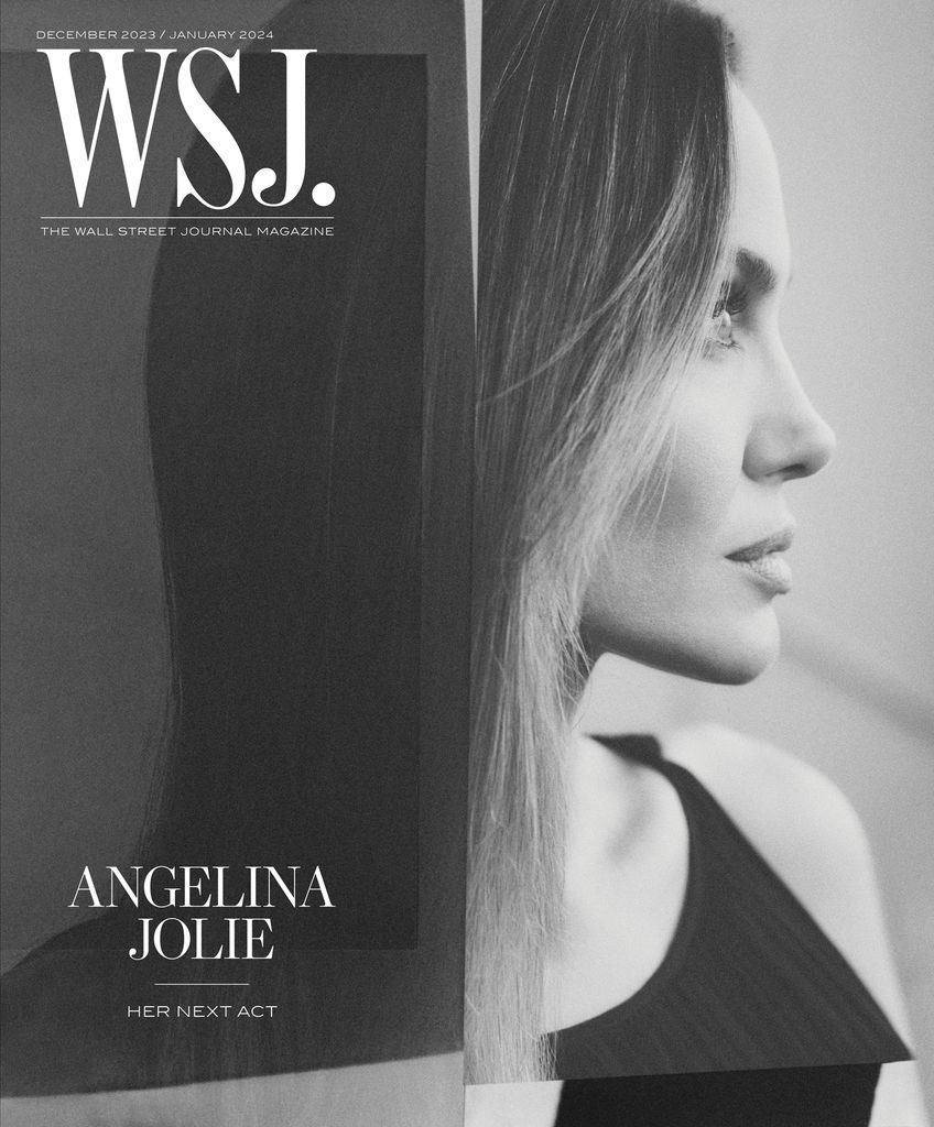 * do not use * Black and white photo of Angelina Jolie on the cover of WSJ. Magazine's December/January digital cover,  by Annemarieke Van Drimmelen for WSJ. Magazine.