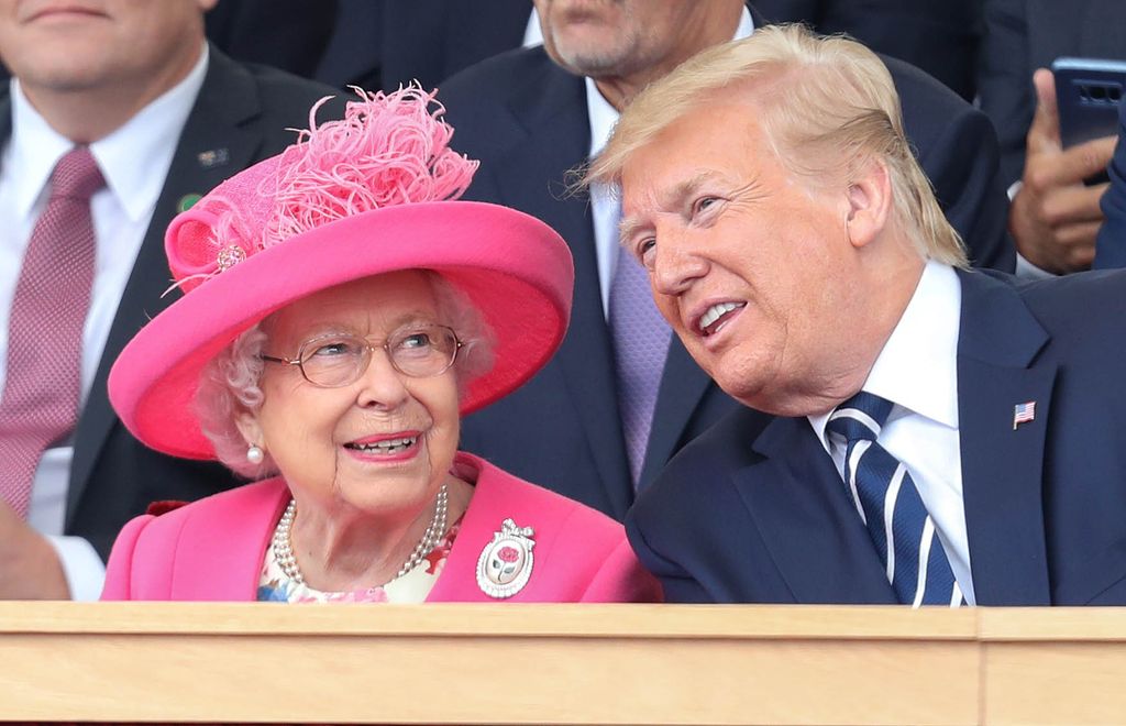 Queen Elizabeth II and US President, Donald Trump attend the D-day 75 Commemorations on June 05, 2019 