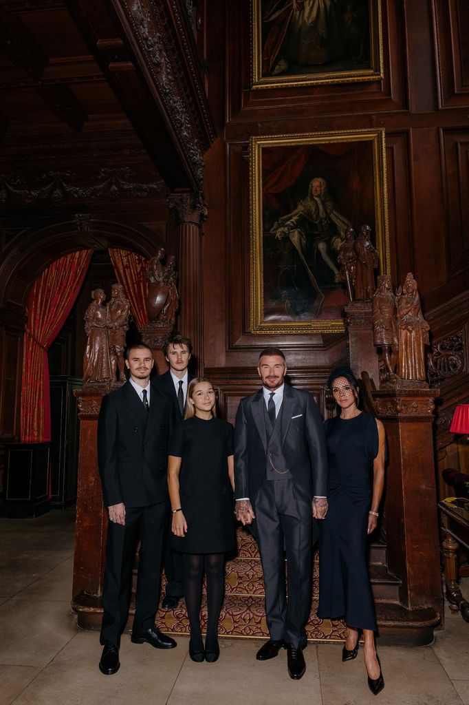 A photo of the Beckham family at Windsor castle minus Brooklyn