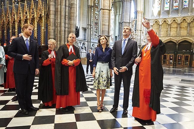 prince harry queen letizia king felipe dean of westminster at westminster abbey