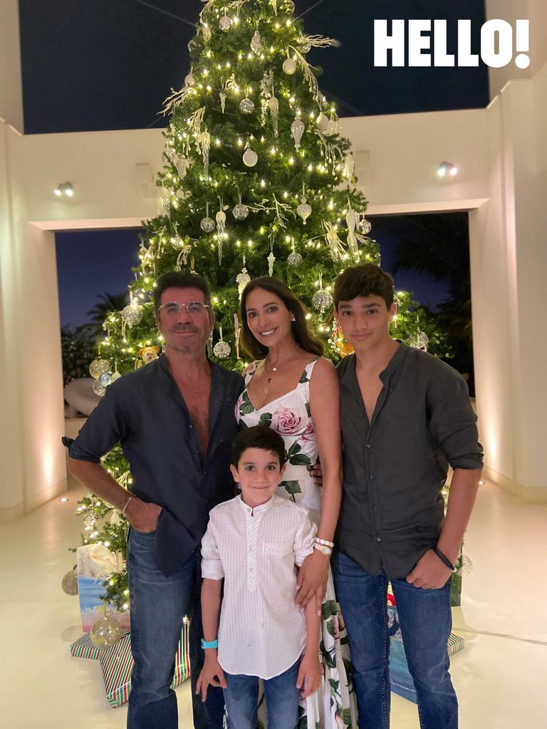 Simon and Lauren Cowell with sons Eric and Adam